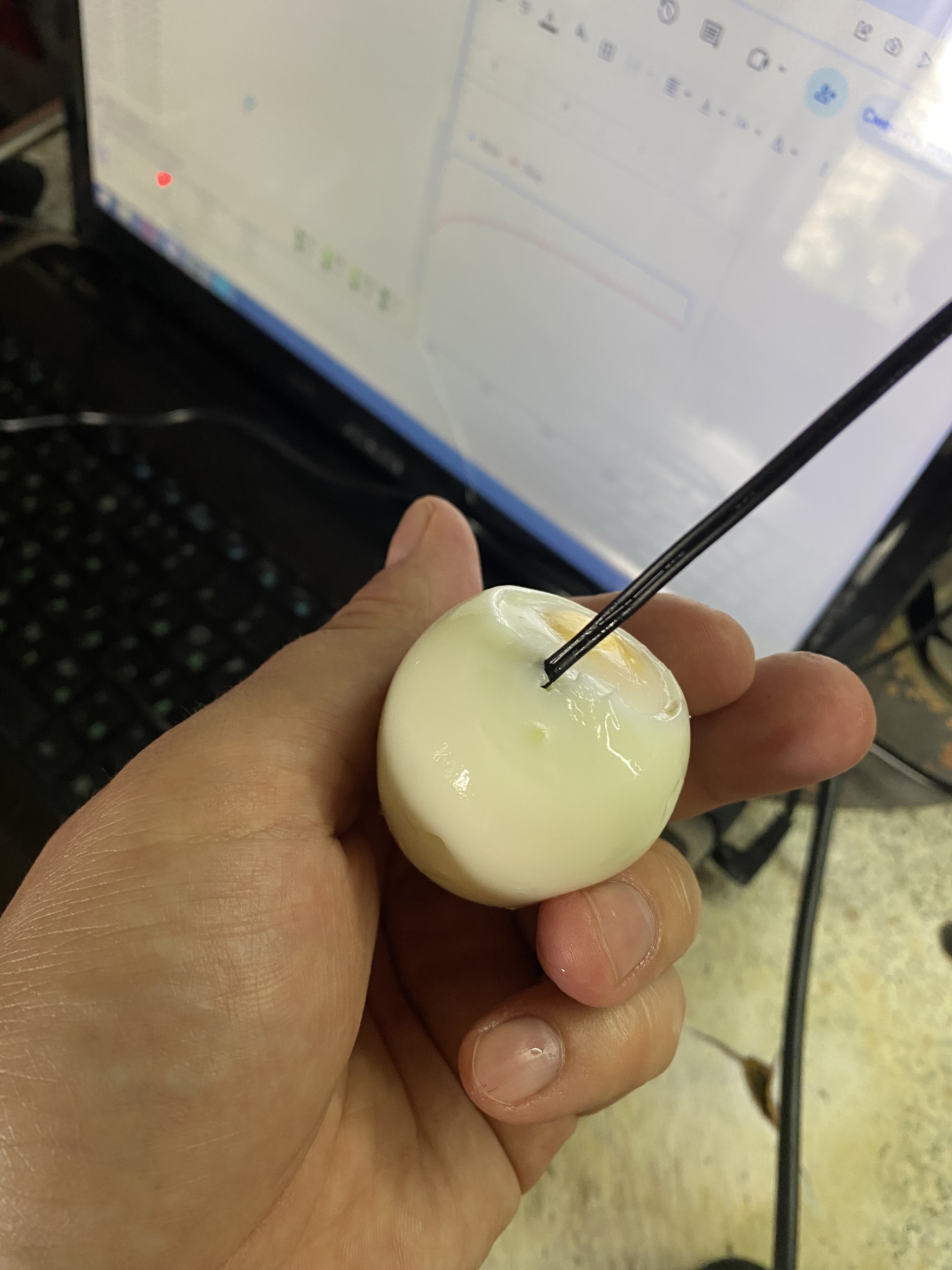 Measuring the temperature of an egg while it's boiling (WHAT THE HELL?!) - My, Cooking, Experiment, Electronics, Longpost