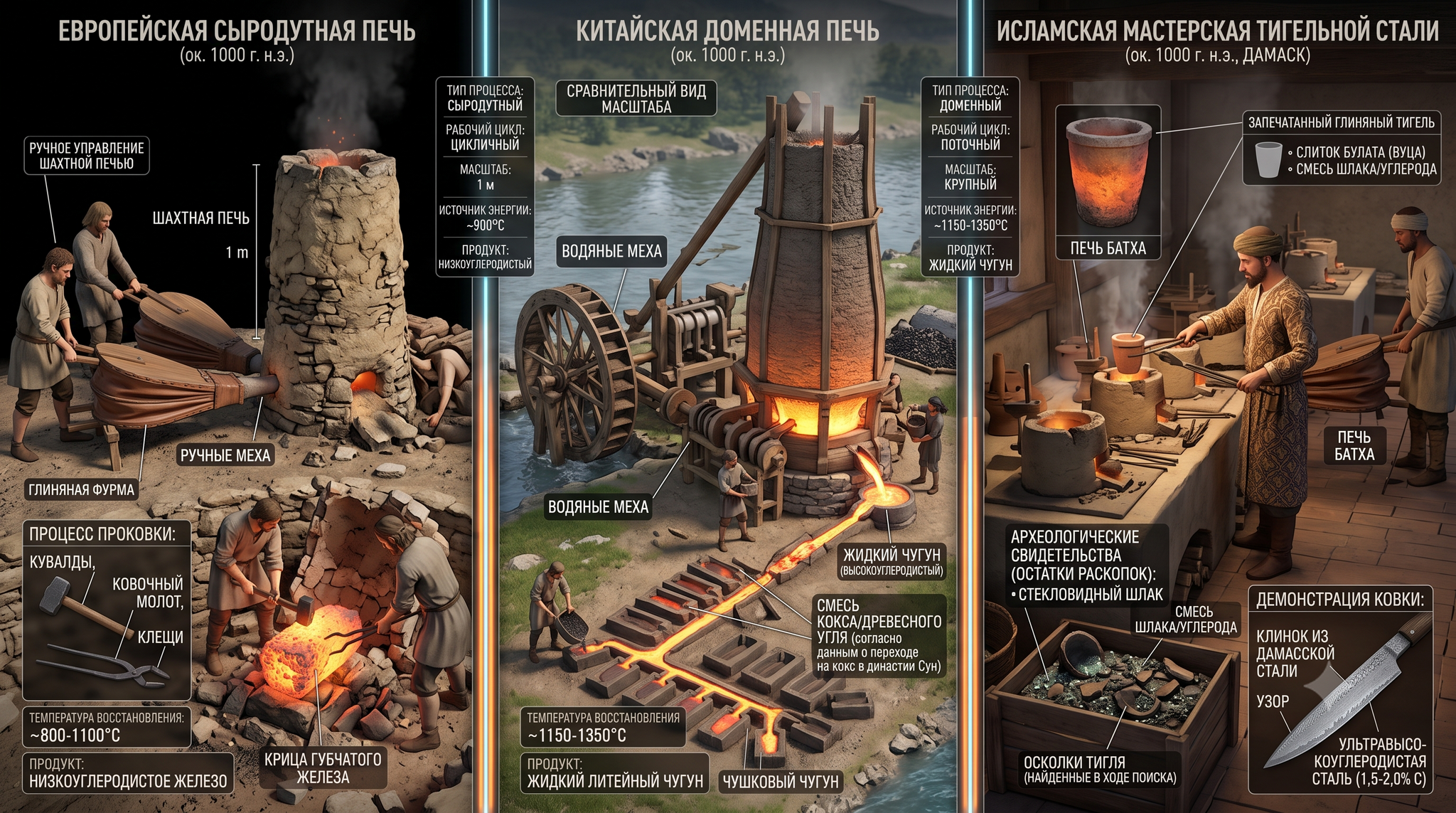 Technological audit of the year 1000: Who had steel and who was still smelting copper - Series The world in the moment, Neural Network Content, Planet Earth, Geography, The Roman Empire, Antiquity, Longpost