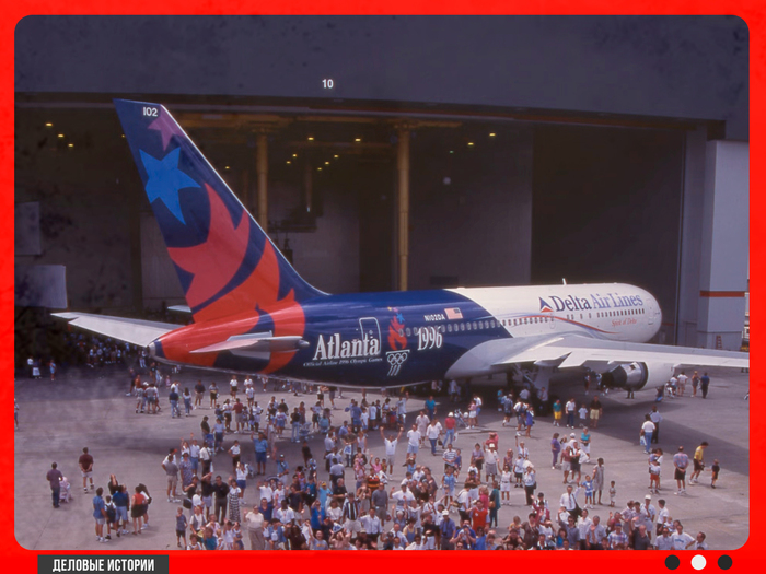 «Дух Дельты» в ливрее Олимпийских игр в Атланте 1996 года (Источник: Delta Air Lines)