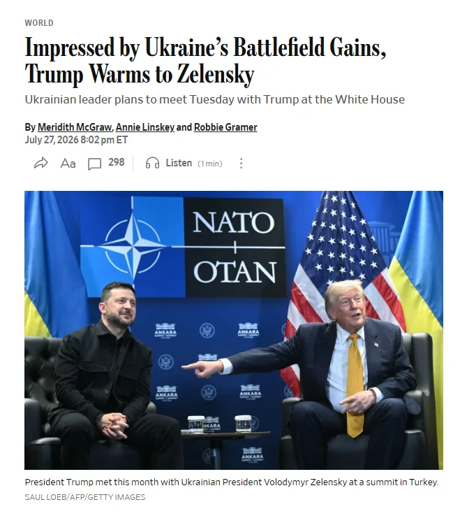Impressed by Ukraine's success on the battlefield, Trump softens his stance on Zelensky. - Series Big Politics, Politics, USA, Negotiations between Russia and Ukraine, Donald Trump, NATO, Special operation, Vladimir Zelensky
