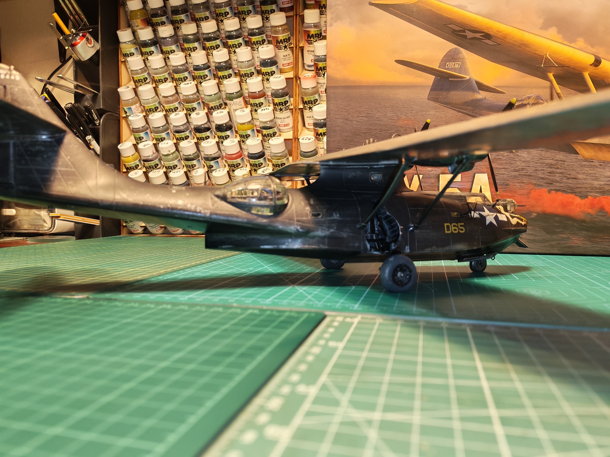 PBY-5A Catalina 1/48  Eduard - My, Stand modeling, Scale model, Modeling, The Second World War, Longpost