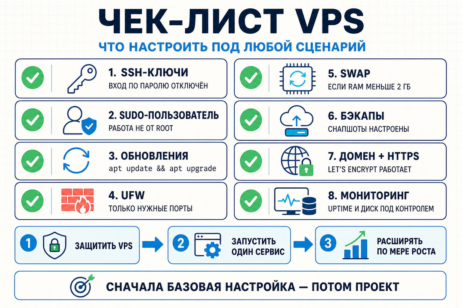 How to Use a VPS After Purchase: Scripts for Websites, Bots, APIs, and Monitoring - , VPS, Linux, Server, Hosting, Nginx, Docker, Api, Backend, Monitoring, Automation, Ssh, Prometheus, Grafana, Devops, Safety, Company Blogs, Longpost