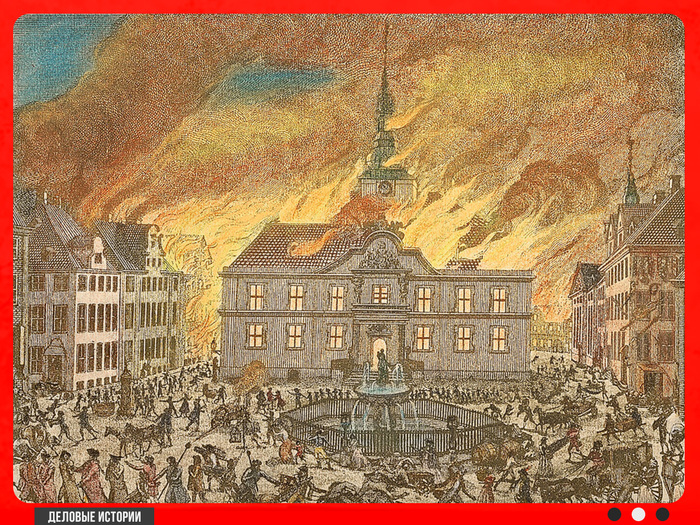 Горящие здания в Дании, Великий пожар в Копенгагене 1795 года