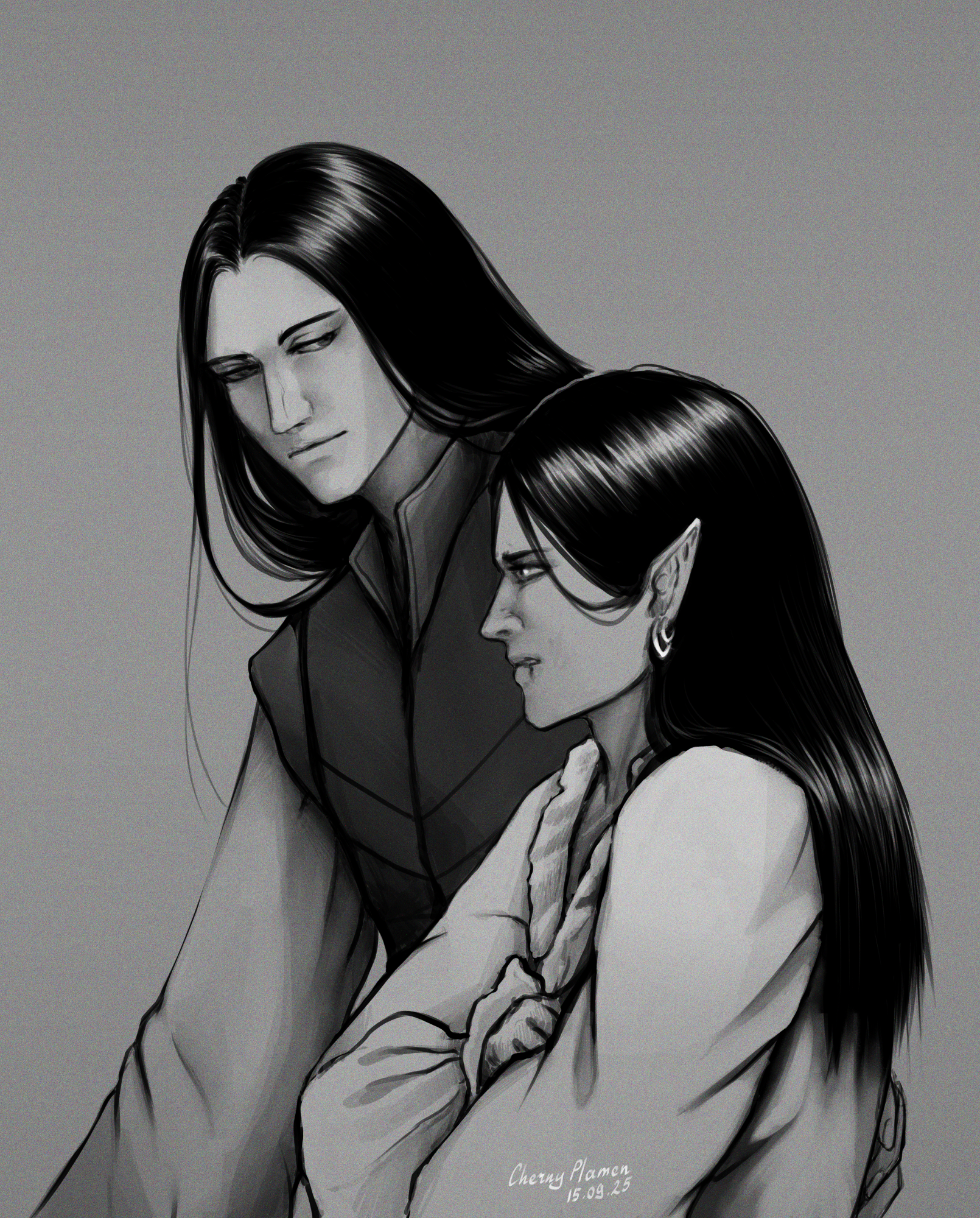 Morgoroth. Digital sketches - My, 2D, Drawing, Digital drawing, Art, Sketch, Characters (edit), Sketch, Black and white, Fantasy, Friday tag is mine, Longpost
