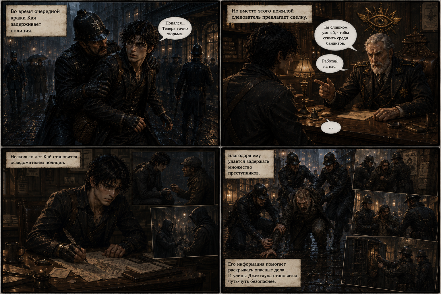 Kai Riordan - Series Jacktown, Neural Network Content, Neural network art, Comics, Fantasy, Urban fantasy, Longpost