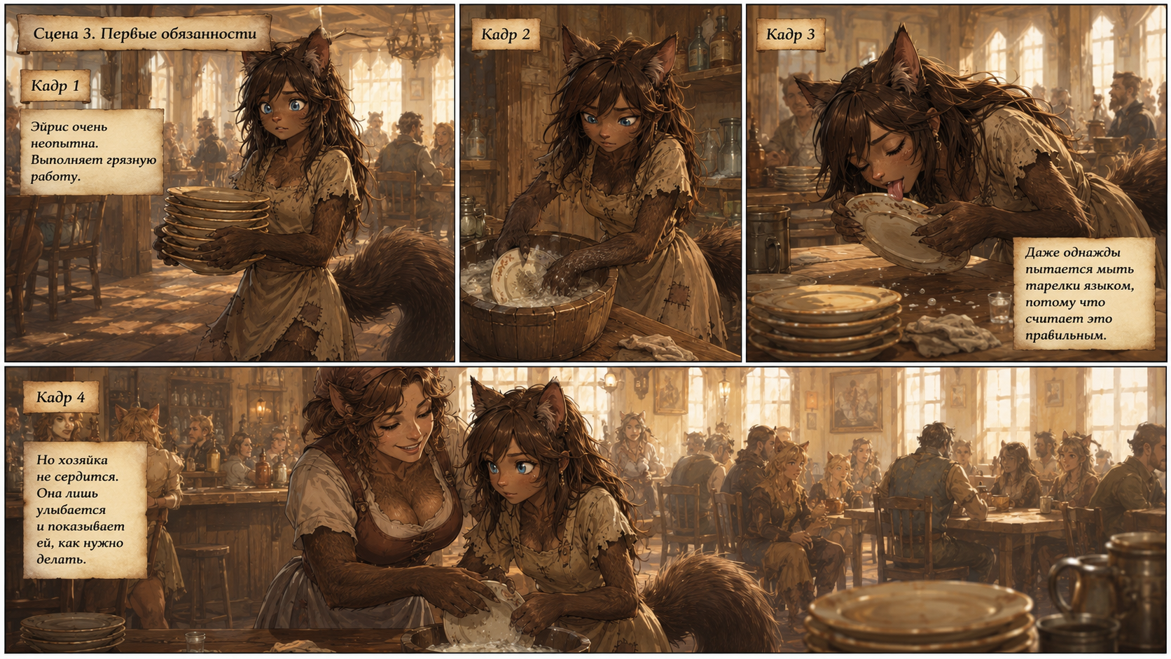 Aerys, Part 2 of 3 - Jacktown - Series Jacktown, Neural Network Content, Furry, Neural network art, Comics, Fantasy, Urban fantasy, Longpost
