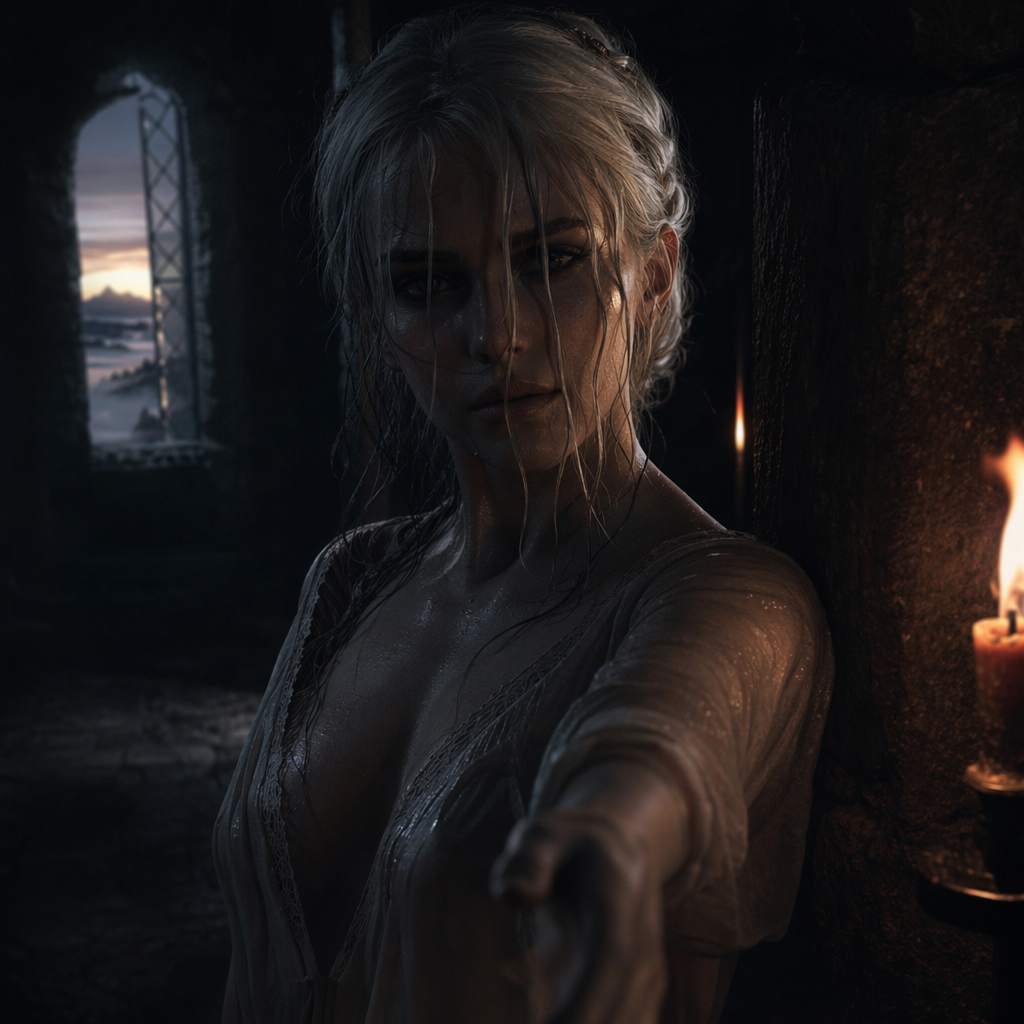 Come with me - Neural Network Content, Art, Ciri, Witcher