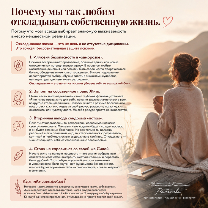 Почему мы так любим откладывать собственную жизнь