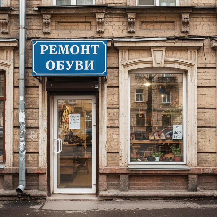 Ideogram v3. Вывеска — эталон. Объявление на двери — «до 26-80».