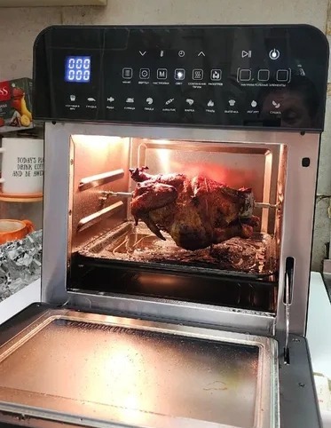 Тушка в наш гриль отлично влезает вся