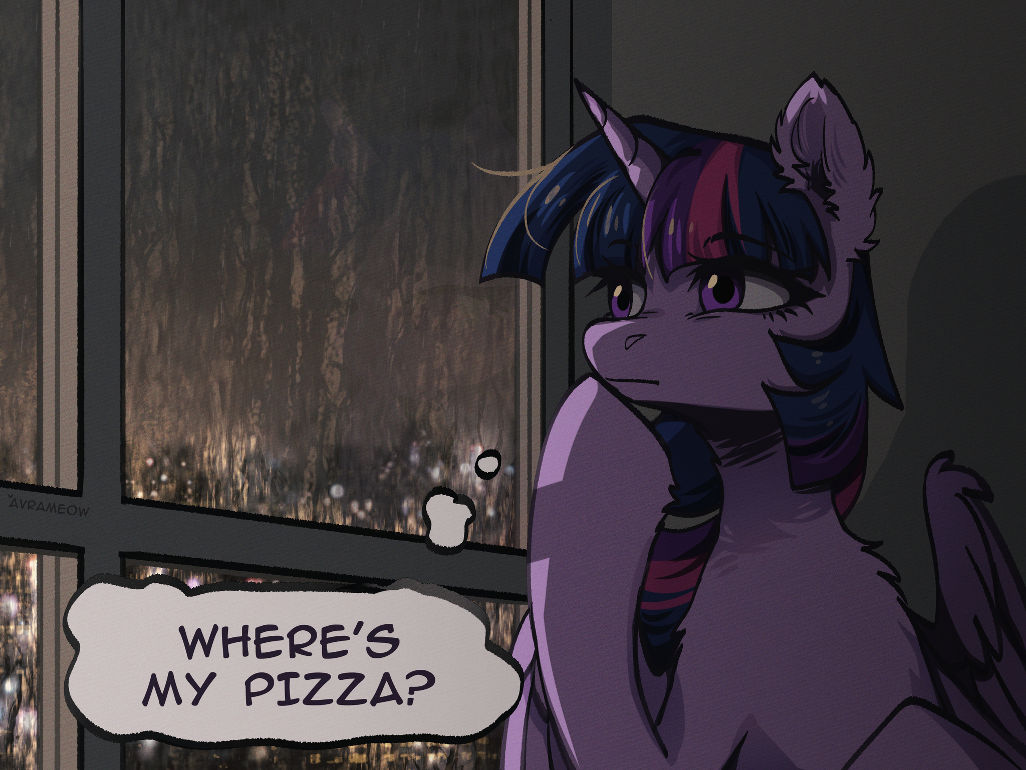 Where is my pizza? - My little pony, Twilight sparkle