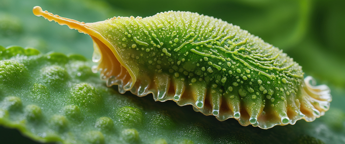 ������� ��� Elysia atroviridis ���� �������� ����������� ����. ��������: Wikimedia Commons
