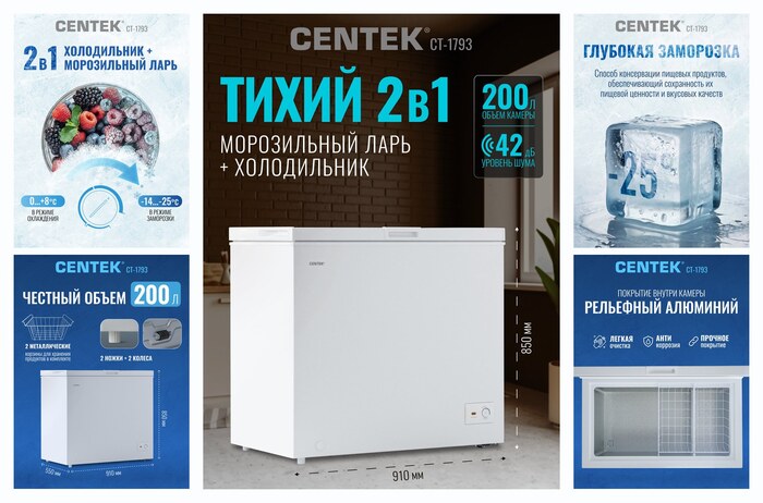 ����������� ������ CENTEK CT-1793: 200� / �����/ 2 � 1 ����-�����������/2 �������/A