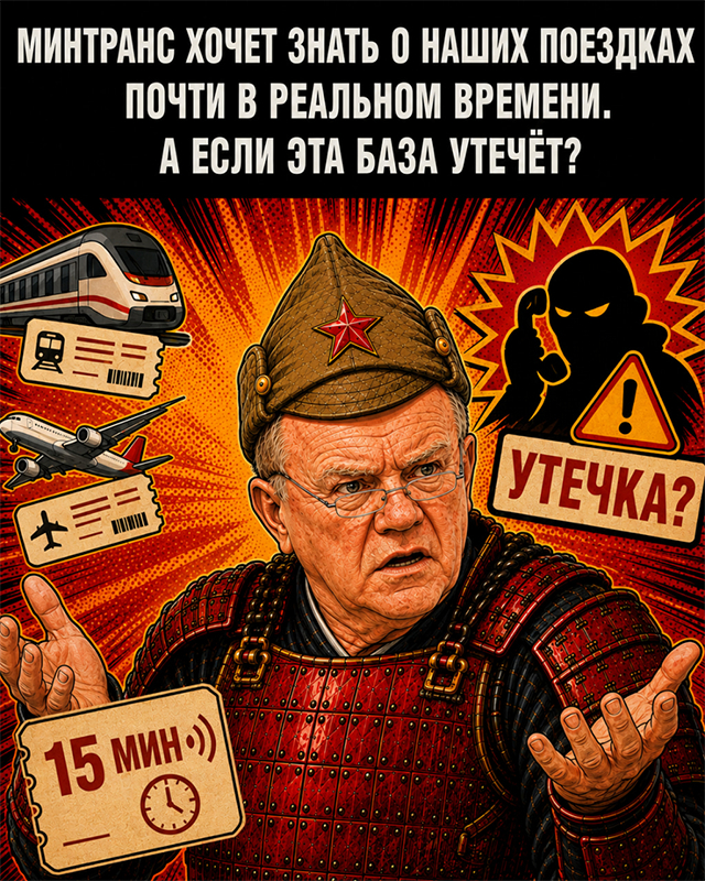 Минтранс хочет знать о наших поездках почти в реальном времени. А если эта база утечёт?