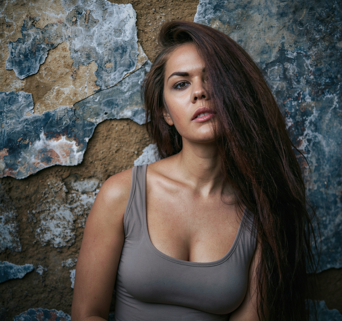 "Портрет известной" (плоть, бетон, штукатурка)...