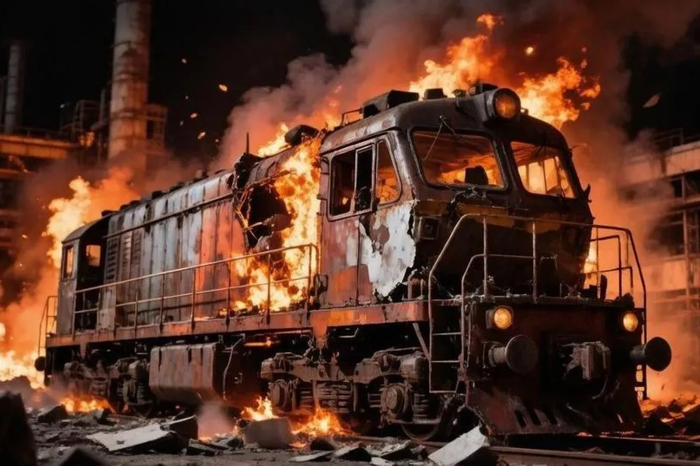 Уничтожение заводского тепловоза в Никополе стало ударом по логистике ВСУ