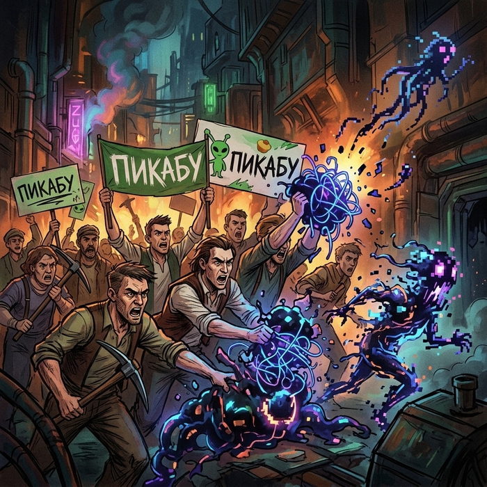 Пикабу громит нейрослоп ))