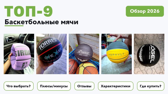 Популярные баскетбольные мячи 2026: отобрали из более 200 товаров с высоким рейтингом
