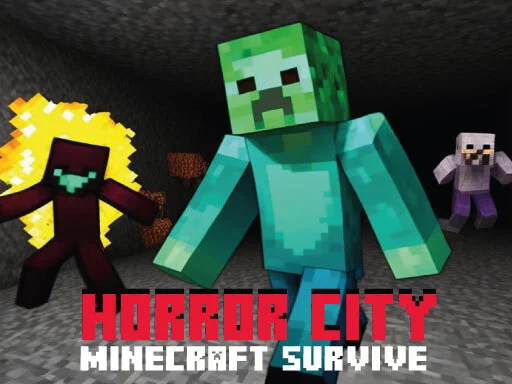 Хоррор-город в стиле Minecraft: Выживание