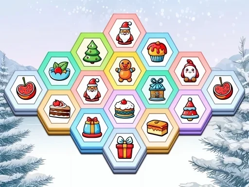 Праздничная шестигранная сортировка на Пикабу Игры