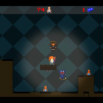 Помоги Еве победить злобных Хаги Ваги и сбежать из мрачного подземелья