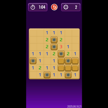 Классический Сапёр на поле 10 х 10 клеток и с тёмной темой.