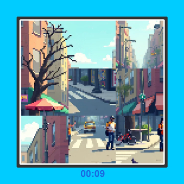 Собирай пиксельные сцены из кусочков в необычном пазле-головоломке! Более 70 уровней, подсказки и полная свобода перемещения фрагментов.