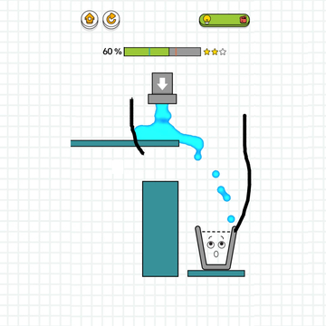 Нарисуйте линии, чтобы направить воду в счастливый стакан в этой веселой физической головоломке! Думайте, рисуйте и наполняйте в Happy Glass 2: Draw to Fill.