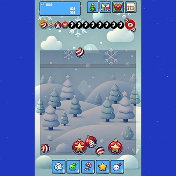 Соединяй шары: Наряжай елку - праздничная игра с яркой атмосферой и уникальной механикой слияния! Создавайте украшения на елку, устройте себе праздник!