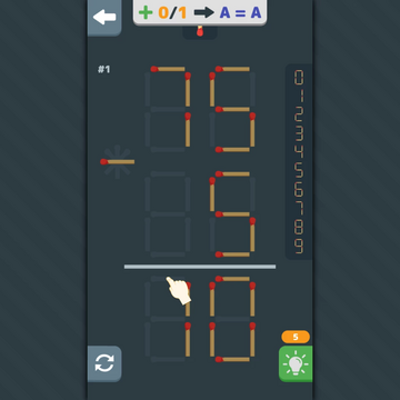 Проведите время с пользой, решая увлекательные головоломки со спичками!  Решайте задания, перемещая спички.
