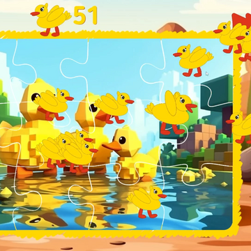 Игра, в которой нужно собирать простые пазлы про уток! Темы - утки из Майнкрафт, утки в горах, речные утки.

Внутри 30 пазлов на 6 и 12 элементов.