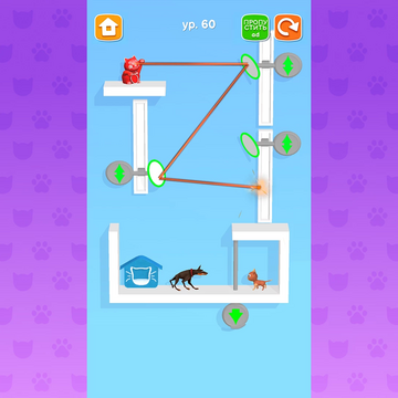 Все, кто любит домашних животных, встречайте яркую логическую головоломку! В этом кошачьем приключение тебя ждет увлекательная история доброго котика, спасающего свою маму-кошку!