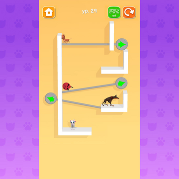Все, кто любит домашних животных, встречайте яркую логическую головоломку! В этом кошачьем приключение тебя ждет увлекательная история доброго котика, спасающего свою маму-кошку!