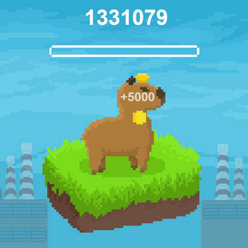 Обаятельный кликер, помогай милой капибаре зарабатывать деньги!