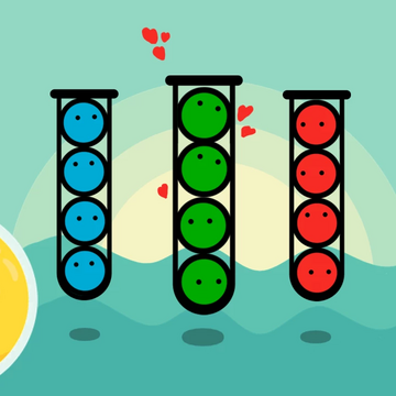 Сортируй разноцветные смайл шарики в колбочки и тренируй свой мозг в этой захватывающей игре-головоломке. Сортировка цветных мячиков никогда не была так увлекательна и интересна для всей семьи и любых возрастов.