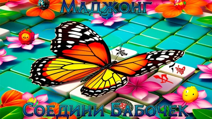 Маджонг: соедини Бабочек на Пикабу Игры