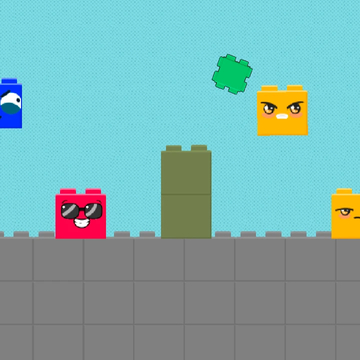 Кооперативный платформер для двоих. Играйте с другом и проходите сложные уровни, разрушая блоки в виде кирпичиков!