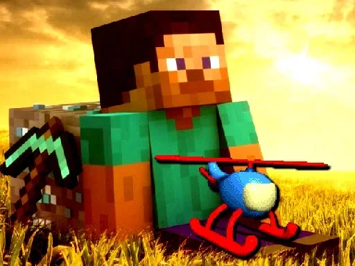 Minecraft: Приключения на вертолете на Пикабу Игры