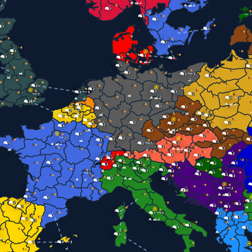 Европа в огне
Пошаговая стратегия на карте Европы 1936 года. 15 играбельных стран, 369 регионов, 74 достижения. Три пути к победе — военный, дипломатический или экономический. Завоюй континент!