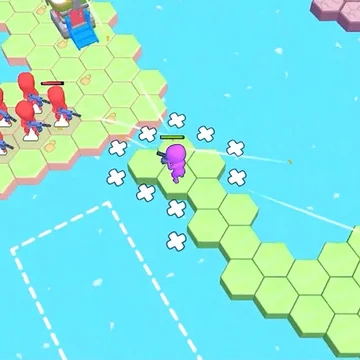 Битва Красных и Синих на гексах! Стройте, добывайте ресурсы, соберите армию и сражайтесь в бою!
Покупайте защитные башни, нанимайте помощников, рубите лес и сражайтесь с отрядами из Красных Стикменов. Захвати вражеские базы! Собери отряд! Толпа на толпу!