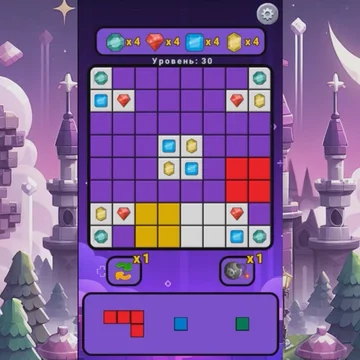 Магические блоки - логическая игра головоломка, суть который в грамотном размещении блоков на ограниченном игровом пространстве.