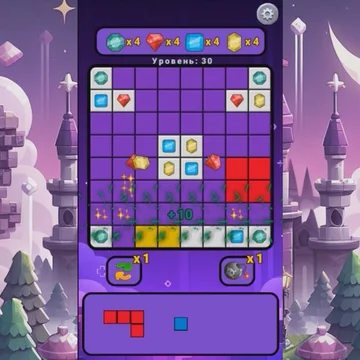Магические блоки - логическая игра головоломка, суть который в грамотном размещении блоков на ограниченном игровом пространстве.