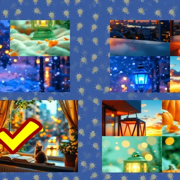 Микс Пазл: Фонари — перемешанные картинки ждут вас! Составьте оригинальные изображения, меняя местами части. Увлекательные уровни для всей семьи!
