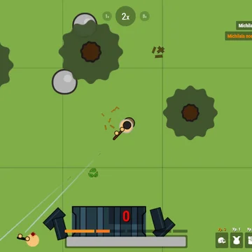 Survev.io — это динамичная IO-игра в жанре «королевская битва», где 50 игроков сражаются за выживание на сужающемся острове. Ищи оружие, снаряжение и припасы, избегай красной зоны и побеждай врагов в одиночку, в дуэте или отряде. (