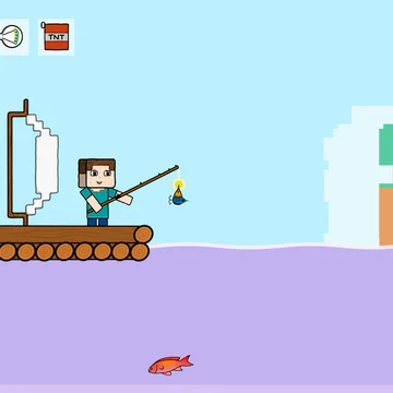 Бесплатная игра про рыбалку с Нубиком. Поймай всех рыб без регистрации и скачивания.