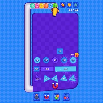  Стреляй из пушки и разрушай блоки! Объединяй шары и дойди до 2048!