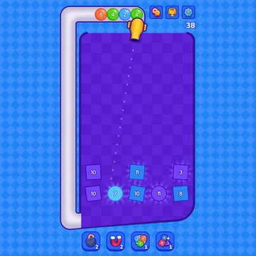  Стреляй из пушки и разрушай блоки! Объединяй шары и дойди до 2048!