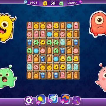 Соедини все книжки с одинаковыми монстриками на обложке — когда соединишь все одинаковые, уровень будет пройден! Более 100 уровней, медитативный геймплей, разнообразные монстрики, красивая графика. Играй и отдыхай!