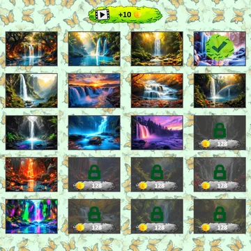 Микс Пазл: Водопады — увлекательная игра, где нужно собрать изображения водопадов, меняя местами их части. Идеально для развития логики и концентрации!