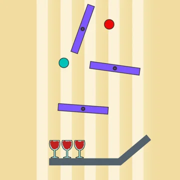 Бросьте мяч и разбейте все стаканы в этой увлекательной физической головоломке!